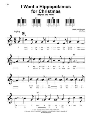 i want a hippopotamus for christmas piano sheet music: What if we thought of Christmas in a whimsical and creative way?